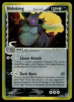 Pokemon Card - Nidoking Dragon Frontiers 6/101 Holo Rare - Image 1