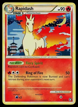 Pokemon Card - Rapidash HGSS Triumphant 8/102 Holo Rare - Image 1