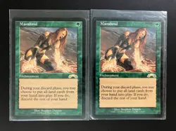 2 x MANABOND from Exodus Magic the Gathering 1998 MTG Vintage Green - Image 1