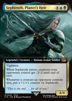 1 x Sephiroth, Planet's Heir - Extended Art - Final Fantasy - NM-Mint - MTG - Image 1
