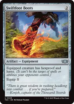 MTG - Swiftfoot Boots - TDC 0328 - Tarkir: Dragonstorm - Magic the Gathering - Image 1