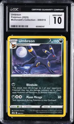2025 POKEMON MCDONALD'S COLL #009/015 UMBREON CGC 10 GEM MINT - Image 1