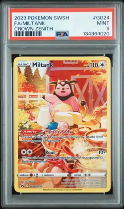 Miltank GG24/GG70 Sword Shield Crown Zenith Pokemon PSA 9 - Image 1