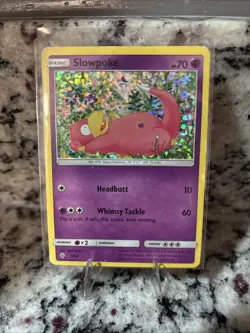 2018 Pokemon, McDonald's Promos, #5/12 Slowpoke, Holo Promo DMG Small Creases - Image 1