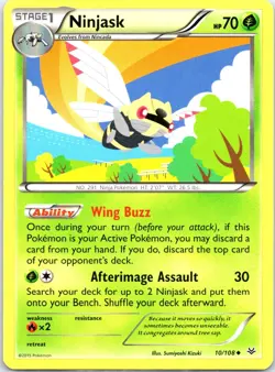 Ninjask 10/108 Uncommon Roaring Skies Pokemon - Image 1