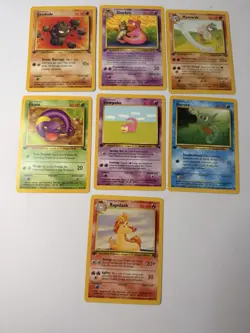 Pokemon 1st Edition WotC Vintage NM Lot Of 7 (jungle Fossil) - Image 1