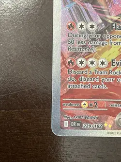 Pokemon -Team Rockets Moltres EX - SIR Destined Rivals 229/182 Near Mint!! - Image 3