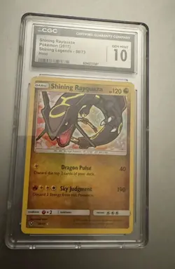 Shining Rayquaza 56/73 Pokemon S&M Shining Legends CGC 10 CLEAN (crossgradeU) - Image 1
