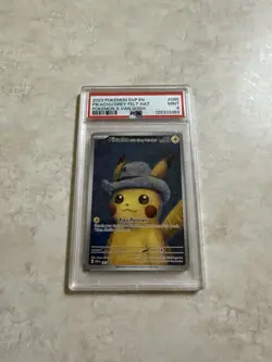 2023 POKEMON SVP EN-SV BLACK STAR PROMO #085 PIKACHU WITH GREY FELT HAT PSA 9 - Image 1