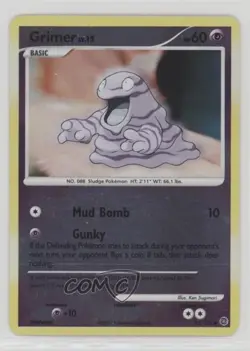 Grimer Reverse Foil Pokemon Diamond & Pearl Secret Wonders #88 2007 - Image 1