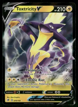 Toxtricity V 070/192 Ultra Rare Holo NM Pokemon SWSH02: Rebel Clash - Image 1