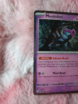 Pokemon Munkidori (Cosmos Holo) 095/167 Holofoil Trick or Trade BOOster 2024 - Image 2