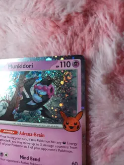 Pokemon Munkidori (Cosmos Holo) 095/167 Holofoil Trick or Trade BOOster 2024 - Image 4