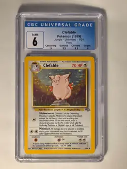 Clefable - Jungle - Unlimited - Holo - 1/64 (1999) CGC 6 Ex/ NM - Pokemon TCG - Image 1