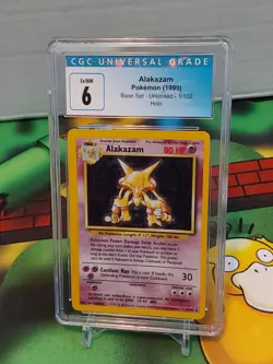 1999 Pokemon Base Set Alakazam Unlimited Holo #1/102 CGC 6 WOTC - Image 1