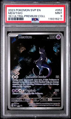 2023 POKEMON SVP EN-SV BLACK STAR PROMO 151 ULTRA-PREM COLL #052 MEWTWO PSA 9 - Image 1