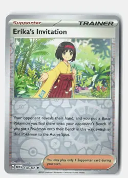 Erika's Invitation Reverse Holo 160/165 Uncommon 151 Pokemon Near Mint - Image 1