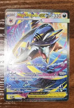 Mega Sharpedo ex - 127/094 Phantasmal Flames Special Illustration Rare Pokemon - Image 1