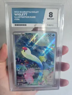 Pokemon TCG Wiglett Scarlet Violet 2023 Illustration Rare 206 - Image 1