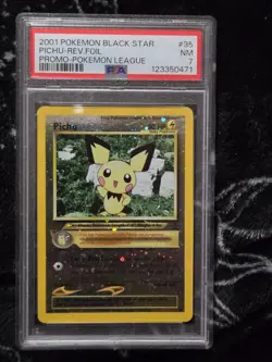 Pokemon Pichu TCG Black Star Promo 35 Reverse Holo PSA 7 - Image 1
