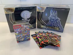 Pokemon Mega Evolutions ETB Lucario & Gardevoir Set + Bundle/Pack Lot Sealed - Image 1