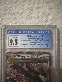 Pokemon Celebrations M Rayquaza EX 76/108 PSA CGC Blue Label 10 Gem Mint - Image 5