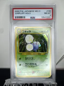 Carte Pokemon : Cotovol / Jumpluff Holo No.189 PSA 8 Neo Genesis Japanese NM-MT - Image 2