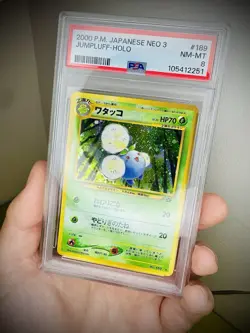 Carte Pokemon : Cotovol / Jumpluff Holo No.189 PSA 8 Neo Genesis Japanese NM-MT - Image 4