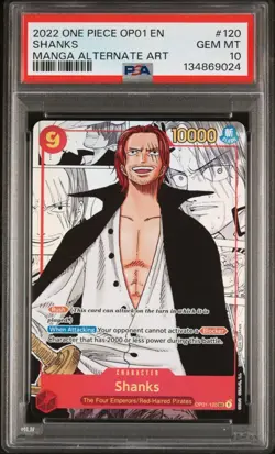2022 One Piece Op01-Romance Dawn Shanks Manga Alternate Art - Image 1