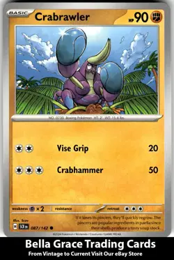 Crabrawler #087/142 SV07: Stellar Crown Pokemon Common - Image 1