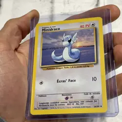Pokemon 1999 Pokemon French Minidraco Dratini #26/102 Vintage Nintendo NM/MT TCG - Image 2