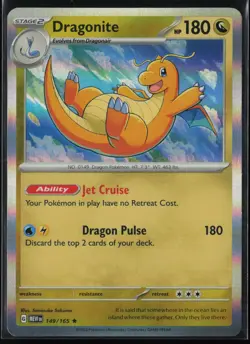 Dragonite 149/165 Pokemon 151 Rare Lightly Played Holo Card - Image 1