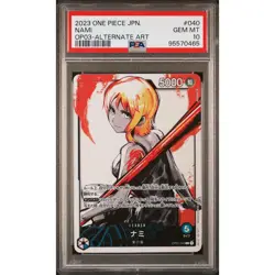 One Pieice Nami OP03-Alt Art 2023 Japanese Trading Card 040 PSA GEM MT 10 - Image 1