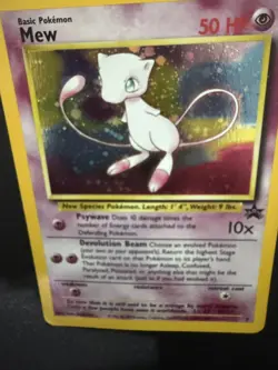 MEW Pokemon Card - WOTC Promo - Black Star - #9 - HOLO - - Image 1