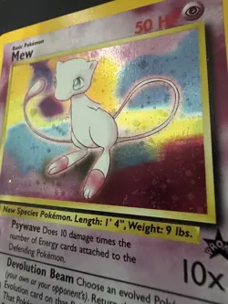 MEW Pokemon Card - WOTC Promo - Black Star - #9 - HOLO - - Image 4