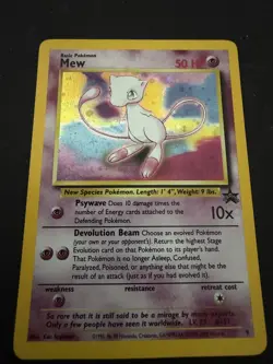 MEW Pokemon Card - WOTC Promo - Black Star - #9 - HOLO - - Image 5