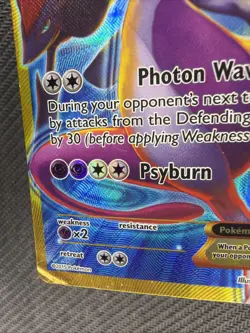 Pokemon Mewtwo EX TCG Full Art Holo Card Breakthrough Secret Rare 163/162 DM - Image 5