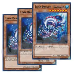 Yugioh - Levia-Dragon Daedalus x 3 - 1st Edition Rare LP - Plus Free Holo - Image 1