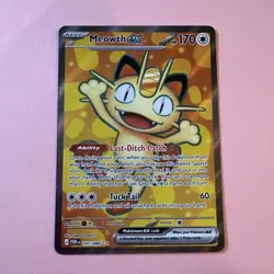 Meowth EX 107/088 Ultra Rare Perfect Order Pokemon TCG NM - Image 1