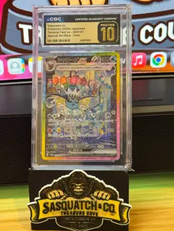 Pokemon TCG CGC Pristine 10 Vaporeon ex 205/187 SAR Terastal Fest ex - Image 1