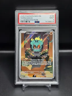 2025 Pokemon Mega MEG En Marshadow Illustration Rare #146 PSA 9 - Image 1