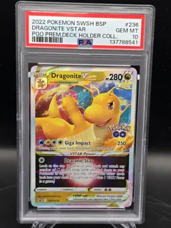 Pokemon PSA 10💎Dragonite VSTAR SWSH236 Black Star Promo Low Pop! - Image 1