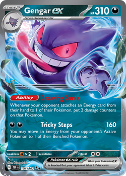 Pokemon - Gengar ex 104/162 Temporal Forces - Double Rare - NM - Image 4