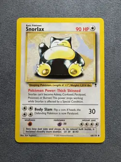 2002 Pokemon TCG Snorlax Legendary Collection Non Holo 64/110 - Image 2