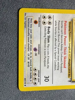2002 Pokemon TCG Snorlax Legendary Collection Non Holo 64/110 - Image 3