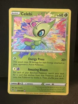 Pokemon TCG Celebi Vivid Voltage Holo Card 009/185 Rare - Image 1