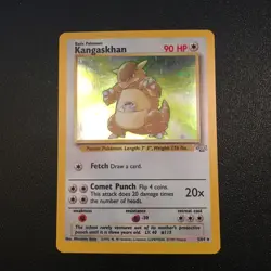 Vintage 1999 Kangaskhan Pokemon Holo Card 90 HP 5/64 LV. 40 #115 - Image 1