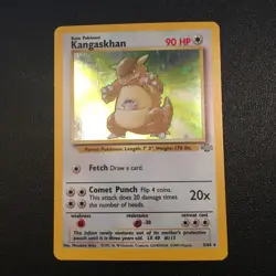 Vintage 1999 Kangaskhan Pokemon Holo Card 90 HP 5/64 LV. 40 #115 - Image 2