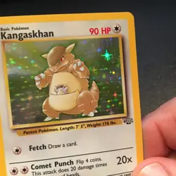Vintage 1999 Kangaskhan Pokemon Holo Card 90 HP 5/64 LV. 40 #115 - Image 3