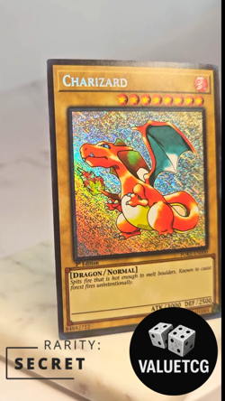 Charizard (Pokemon Red) Secret Rare Custom Yugioh Crossover Collector Card - Image 2